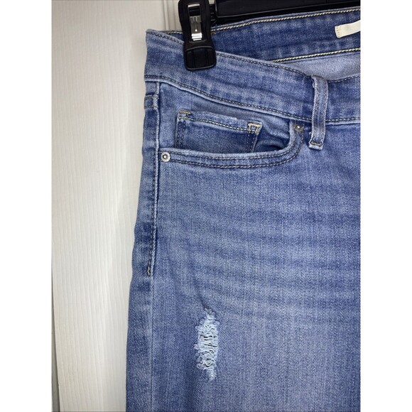 Women's Size 28x32 Levi’s 712 Slim Straight Jeans Light Wash Mid Rise Distressed - Picture 5 of 15